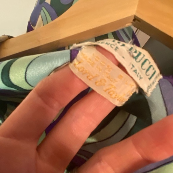 Emilio Pucci Womens Purple Blue Vintage 1960s 1970s Silk Dress - Picture 7 of 11